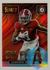 2022 Panini Select Draft Picks Jameson Williams En Fuego Silver Prizm #EN-JW